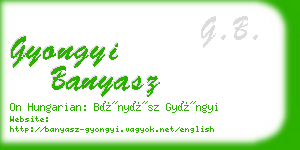 gyongyi banyasz business card